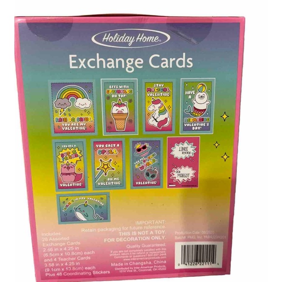 Valentines 128 Rainbow Exchange Cards 192 Stickers Holiday Home Stay Weird, set - Picture 4 of 4